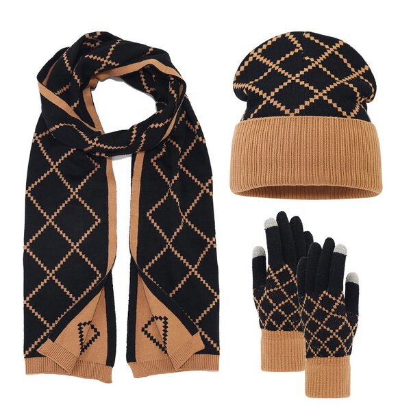 Winter Set Factory - Wholesale Unisex Thick Beanies Scarf Gloves