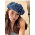 Denim Beret Manufacturer - Blooming Blue Floral Effortlessly Chic