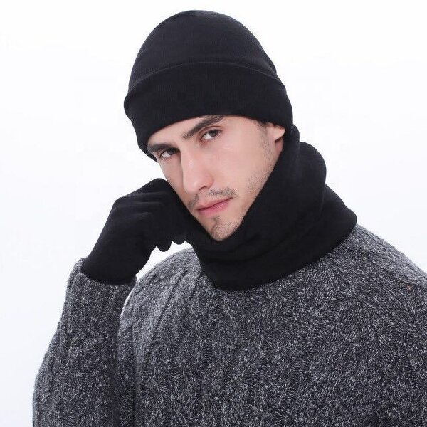 Winter Set Manufacturer - Wholesale 3Pcs Knitted Hat Scarf Gloves