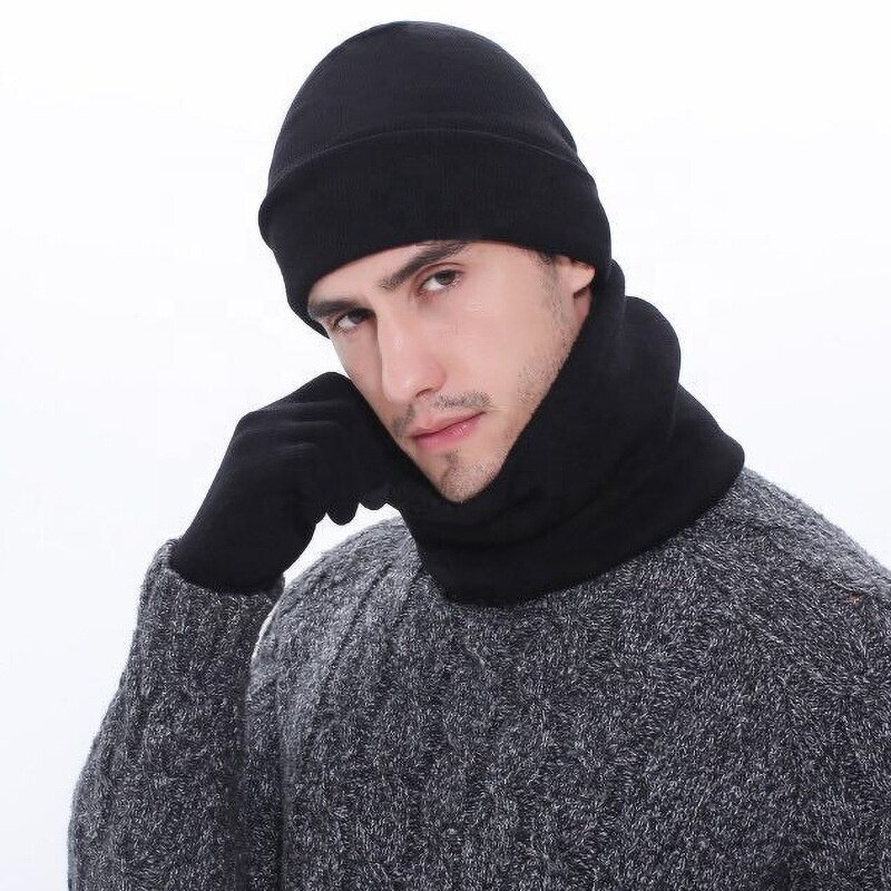 Winter Set Manufacturer - Wholesale 3Pcs Knitted Hat Scarf Gloves