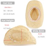Straw Cowboy Hat Factory - Fashionable Beaded Trim Adjustable Chin Strap