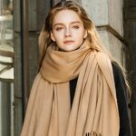 Cashmere Scarf Factory - Solid Color Pashmina Tassel Thicken Wrap