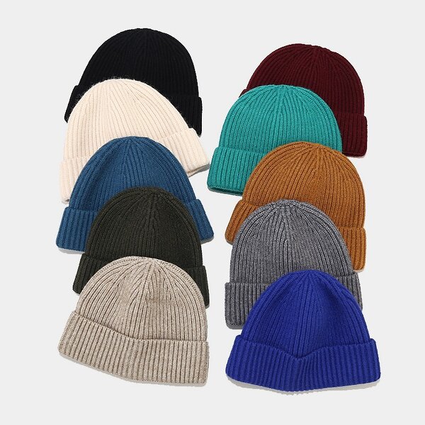 Wool Knitted Hat Factory - Women Trendy Retro Simple Light Board