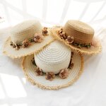 Ladies Straw Hat Factory - Hot Selling Detachable Flower Wreath Hat