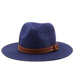 Straw Hat Manufacturer - Leather Belt Decoration Beach Summer Hat