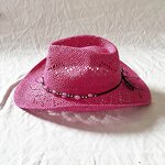 Straw Cowboy Hat Factory - Love Beaded Hand-hollowed Wide Brim Hat