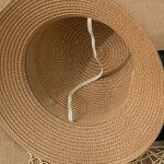 Lady Straw Hat Factory - Satin Bowknot Foldable Beach Travel Hat