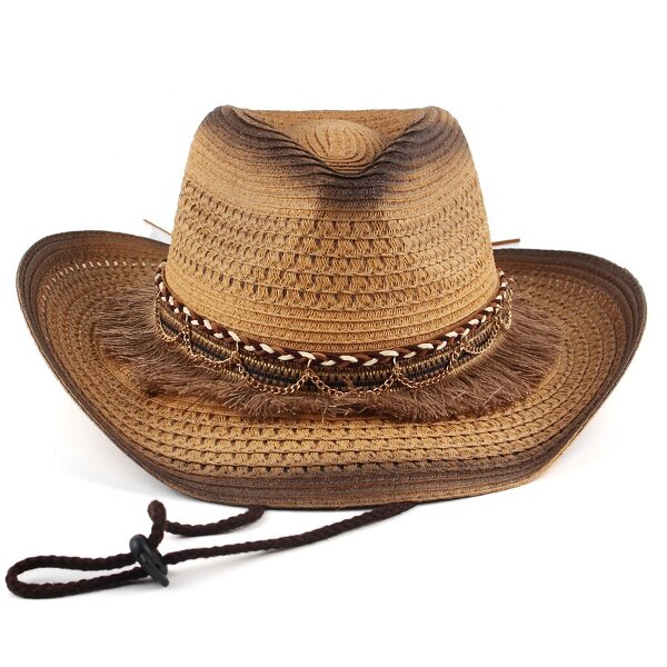 Straw Cowboy Hat Factory - Classic Bohemian Western Wide Brim Hat