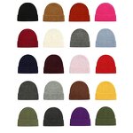 Knit Beanie Factory - Embroidered Patch Logo Cuffed Yellow Beanie