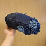 Denim Beret Manufacturer - Blooming Blue Floral Effortlessly Chic