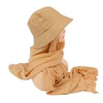 Muslim Hat Manufacturer - Sun Protection Bucket Hat with Chiffon Hijabs