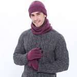 Winter Set Manufacturer - Wholesale 3Pcs Knitted Hat Scarf Gloves