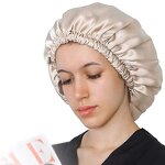 Silk Sleeping Hat Factory - Female Double Layer Adjustable Bonnets
