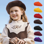Kids Beret Manufacturer - Brown French Artist Solid Warm Beanie