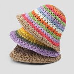 Straw Hat Manufacturer - Colorful Crochet Raffia Visor Beach Hat