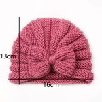 Baby Hat Factory - 0-18M Bow Knitted Warm Woolen Girl Hat