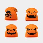 Knitted Pullover Hat Factory - Funny Pumpkin Skull Jacquard Halloween