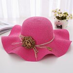 Straw Hat Factory - Beach Paper Women Wide Brim Female Hat