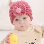 Baby Hat Factory - Unisex Toddler Knitted Warm Pom Turban Hats