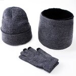 Winter Set Manufacturer - Wholesale 3Pcs Knitted Hat Scarf Gloves