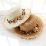 Ladies Straw Hat Factory - Hot Selling Detachable Flower Wreath Hat