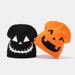 Knitted Pullover Hat Factory - Funny Pumpkin Skull Jacquard Halloween