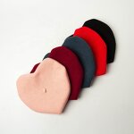 Wool Beret Manufacturer - Fashion Love Heart Handmade Women Hat