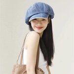 Denim Beret Manufacturer - Vintage Octagonal Leather Patch Blank