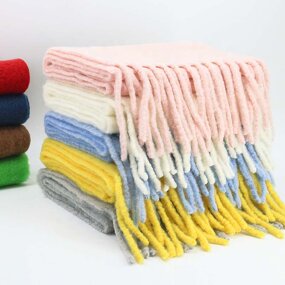 Wool Scarf Factory - Thickened Long Shawl Custom Thin Style Luxury