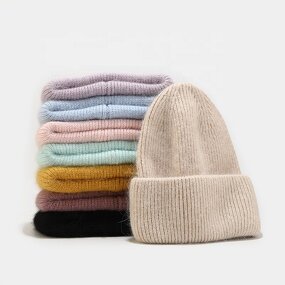 Wool Hat Manufacturer - Angora Handmade Fluffy Cozy Winter Beanie