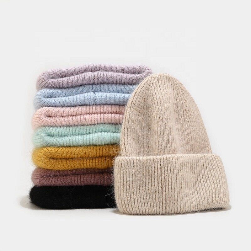 Wool Hat Manufacturer - Angora Handmade Fluffy Cozy Winter Beanie