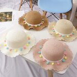 Beach Hat Set Factory - Pompom Ball Chic Straw Hat Bag for Kids