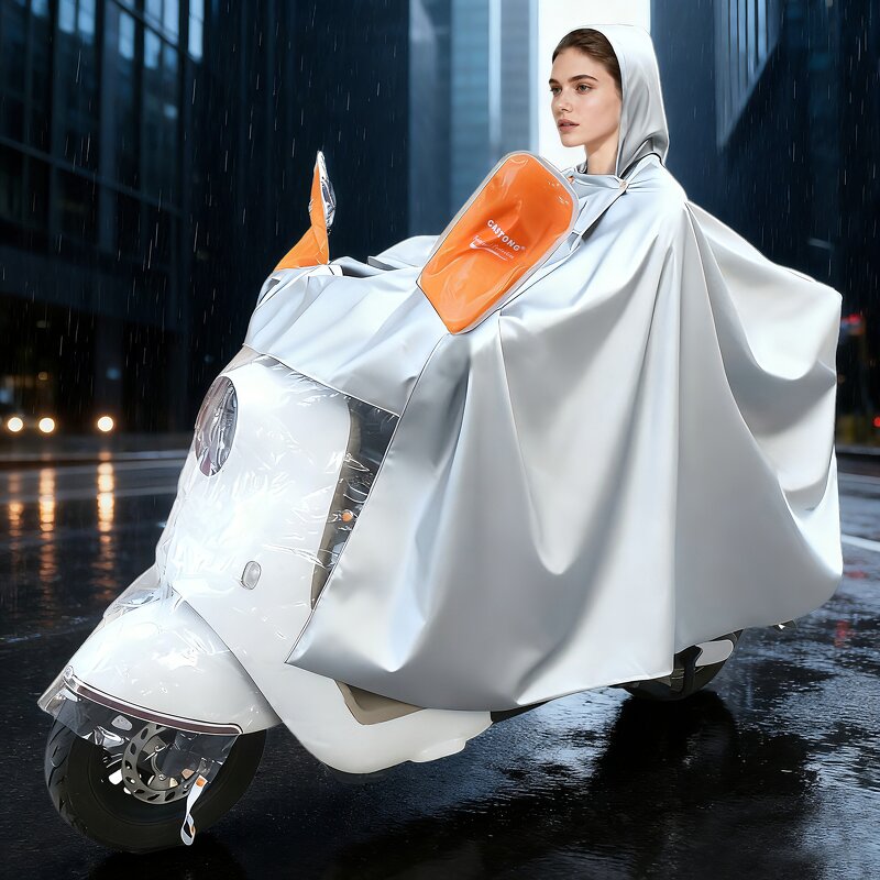 Silicone Raincoat Manufacturer - OEM Soft Puncture Resistant Silver