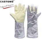 Heat Insulated Gloves Manufacturer - OEM Para-Aramid Felt Aluminum Foil 45cm