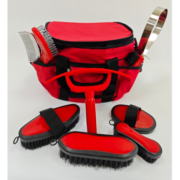 Horse Grooming Kit Supplier - 9 Pieces Set with Tote Bag
