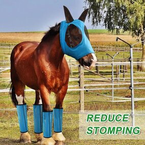 Horse Fly Boots Set Manufacturer - 4PC Boots 1PC Mask