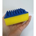 Curry Comb Supplier - Rubber Grooming Sponge Brush Factory