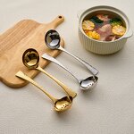 Kitchen Utensils Manufacturer - Hammered Handle Gold Spoon Soup Ladle