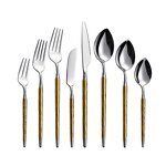 Cutlery Set Factory - Unique European Silver Gold Plated Handle