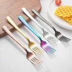 Cutlery Set Factory - Modern Rose Gold Hammered 304 Custom Logo