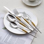 Flatware Set Manufacturer - Luxury European Silver Gold Plated Design
