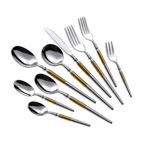 Flatware Set Manufacturer - Luxury European Silver Gold Plated Design