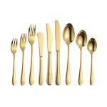Cutlery Set Manufacturer - 24pcs Heavy Gold Plated Hotel Flatware