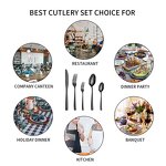 Flatware Set Manufacturer - Modern Wedding Mirror Polish Black Set