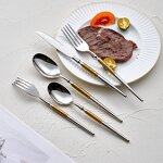 Flatware Set Manufacturer - Luxury European Silver Gold Plated Design