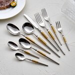 Flatware Set Manufacturer - Luxury European Silver Gold Plated Design