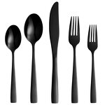 Flatware Set Manufacturer - Modern Wedding Mirror Polish Black Set