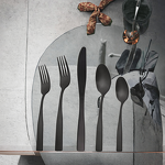 Flatware Set Manufacturer - Modern Wedding Mirror Polish Black Set