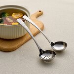Kitchen Utensils Manufacturer - Hammered Handle Gold Spoon Soup Ladle