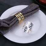 Napkin Rings Manufacturer - Luxury Gold Stainless Steel Hotel Decor